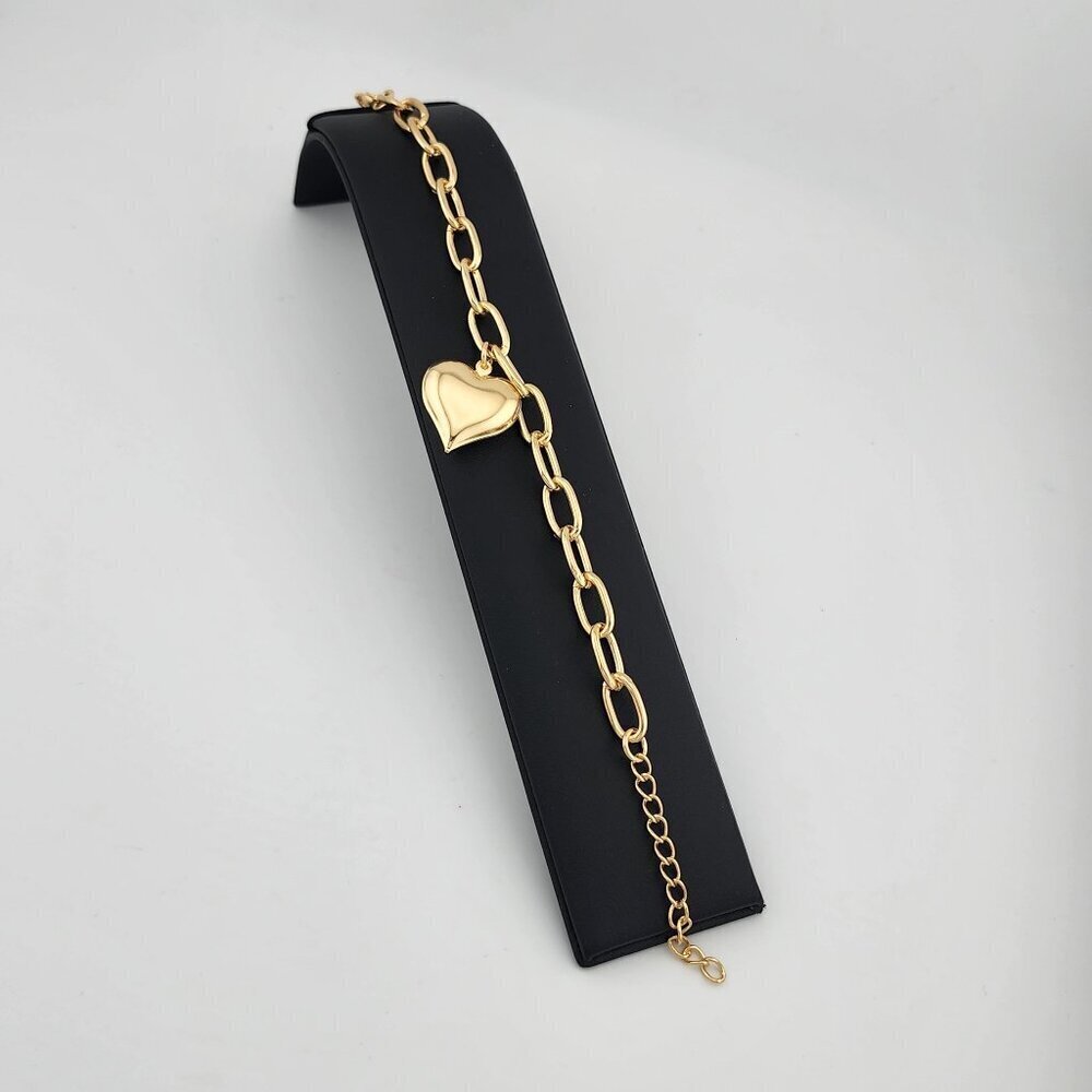 Luxe Love – Dainty 18K Gold Filled Heart Bracelet for Her